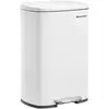 SONGMICS Poubelle de cuisine 50L, Blanc / 42,5L x 31,8l x 65,7H cm