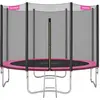 SONGMICS Trampoline extérieur avec échelle et filet de protection, Ros...