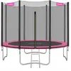 SONGMICS Trampoline extérieur avec échelle et filet de protection, Ros...