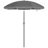 SONGMICS Parasol de jardin protection solaire, Gris / Ø 2 m