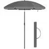 SONGMICS Parasol de jardin protection solaire, Gris / Ø 1,6 m