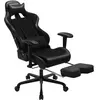 SONGMICS Fauteuil gamer avec repose-pieds, Noir