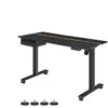 SONGMICS Bureau électrique réglable en hauteur, Noir / 60P x 140L cm