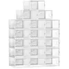 SONGMICS Boîte à chaussures transparent, 18 / Transparent + Blanc