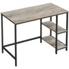SONGMICS Bureau avec rangement industriel, Grège + Noir / 50P x 100L cm