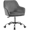 SONGMICS Fauteuil velours gris