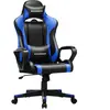 SONGMICS Fauteuil gamer avec appui-tête, Noir et Bleu