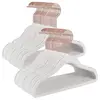 SONGMICS Cintres enfants en velours antiglisse, Blanc / 50