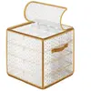 SONGMICS Boîte de Rangement pour Boules de Noël, Doré Sable / 1