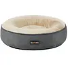 Feandrea Panier pour Chien Rond, Lit Chat Donuts, ø 50 cm, Gris Foncé PGW050G02