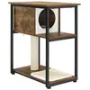 Feandrea Arbre Chat, Table d'appoint, Tapis à gratter, Marron Rustique PCT111H01