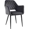 SONGMICS Chaise de salle à manger velours, Gris