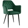 SONGMICS Chaise de salle à manger velours, Vert