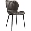 SONGMICS 2 Chaises PU gris