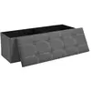 CaliCosy Banc rangement 120L gris, Gris Foncé / 38 x 110 x 38 cm