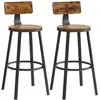 Vasagle Tabourets de bar lot de 4 industriel cadre en métal marron