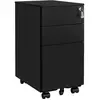 SONGMICS Caisson de bureau mobile 3 tiroirs, Noir / 30L x 45l cm