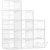 SONGMICS Boîtes à chaussures en plastique, Blanc / 12