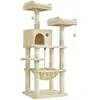 Feandrea Arbre à chat avec niche, Beige
