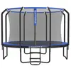 SONGMICS Trampoline de jardin rond pour enfants, Bleu / 366 Diamètre cm