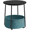 Calicosy Bout de canapé rond avec panier de rangement - H51 cm