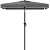 SONGMICS Parasol rectangulaire 200 x 150 cm sans pied gris, Gris