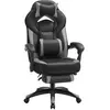 SONGMICS Fauteuil de bureau ergonomique, Noir et Gris