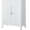 SONGMICS Caisson de bureau avec placard polyvalent, Gris Mat / 80L cm