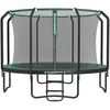 SONGMICS Trampoline de jardin rond pour enfants, Vert Foncé / 366 Diamètre cm