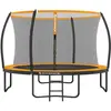 SONGMICS Trampoline extérieur avec échelle, Orange / Ø 366 cm