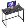 VASAGLE Bureau industriel assemblage simple, Noir / 50P x 100L cm