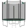 SONGMICS Trampoline Ø 183 cm extérieur avec échelle, Noir + Vert