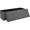 SONGMICS Banc de Rangement Pliable, Gris Foncé / 38 x 110 x 38 cm