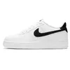 Nike Air Force 1 (GS) Chaussures de Sport Basses, Blanc White Black White, 36 EU
