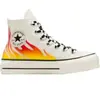 Converse Chuck Taylor All Star Lift Platform Flames Couleur Blanc