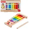 Fisher-Price-Xylophone en bois, instrument de musique avec 2 pièces HXV13