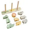 Fisher-price-animaux en bois a empiler et trier, 10 pieces hxv04 MATHXV04