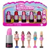 Barbie Coffret Mini Barbieland 6 Rouge A Levres Avec Mini Poupées - Jbd26