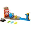 Hot Wheels Coffret Station De Choc Monster Trucks Et Voitures