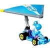 Hot Wheels - Vehicule Yoshi Bleu Ciel Et Super Glider Pour Enfant