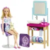 Barbie Self-Care Coffret Spa et Masque Paillettes avec Poupée Multicolore
