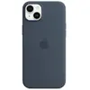 Apple Coque en silicone avec MagSafe pour iPhone 14 Plus - Bleu Orage