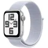Apple Watch SE GPS 40 mm Aluminium Argent Boucle Sport Nuée bleue