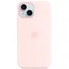 Apple Coque en silicone avec MagSafe pour iPhone 15 Rose pâle