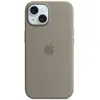 Apple Coque en silicone avec MagSafe pour iPhone 15 Argile