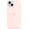 Apple Coque en silicone avec MagSafe pour iPhone 15 Plus Rose pâle