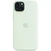 Apple Coque en silicone avec MagSafe pour iPhone 15 Plus Menthe douce