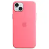 Apple Coque en silicone avec MagSafe pour iPhone 15 Plus Rose