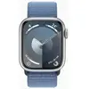 Apple Watch Series 9 4G 45mm Aluminium argent, Boucle Sport Bleu orage
