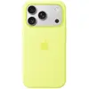 Coque iPhone 17 Pro en silicone avec MagSafe - Jaune Néon